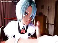 Animated blonde tranny got fucked by their maid